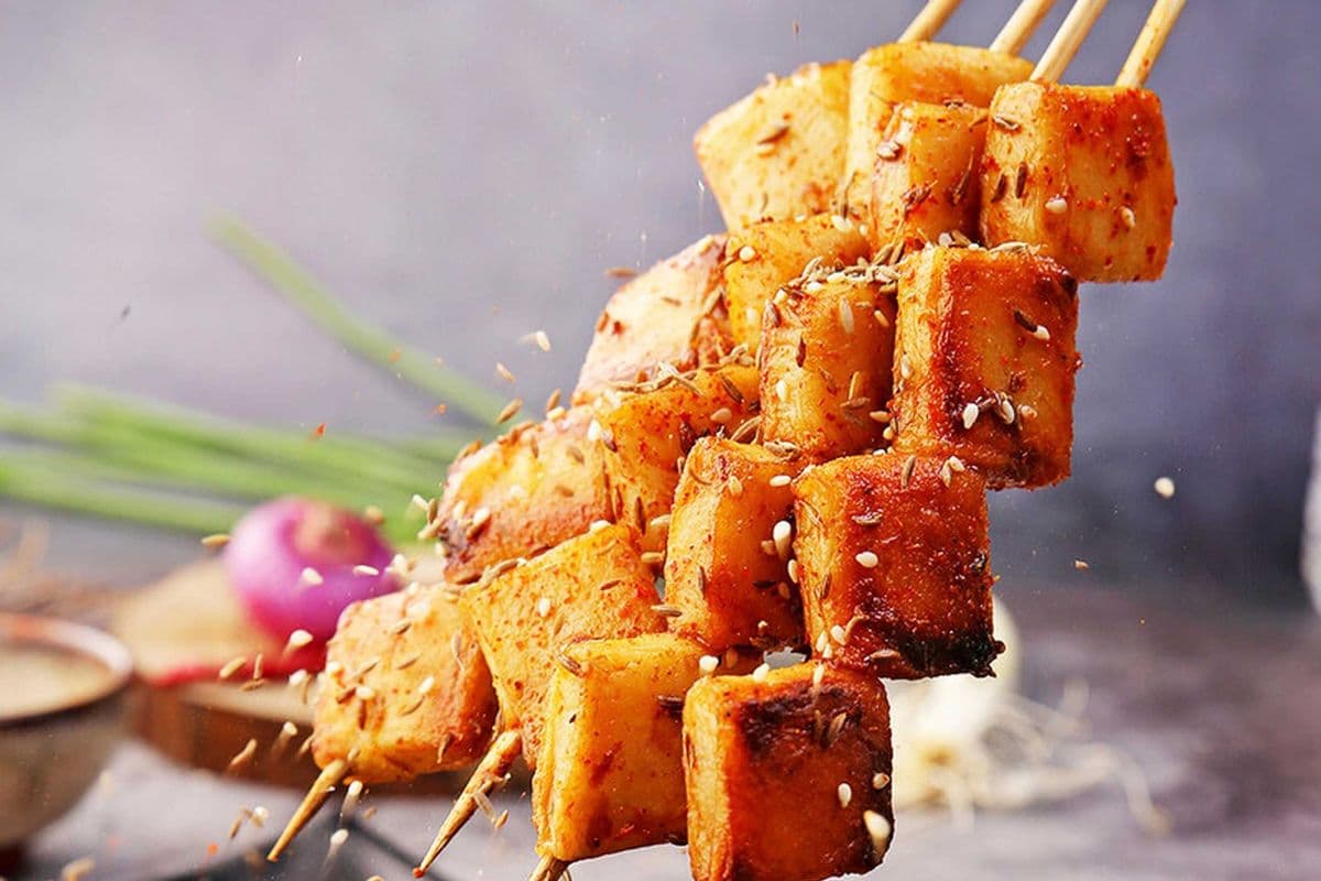 grilled toufu 4pcs 烤鱼豆腐