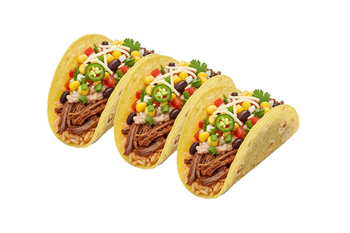 Beef Barbacoa 3 Tacos