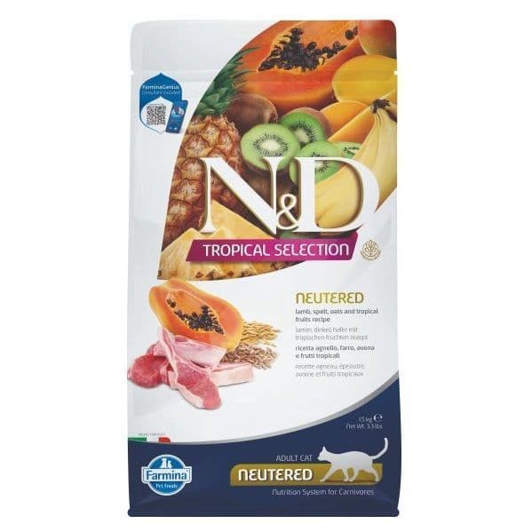 Farmina N&D Tropical Selection Lamb Neutered Cat Food 5 kg