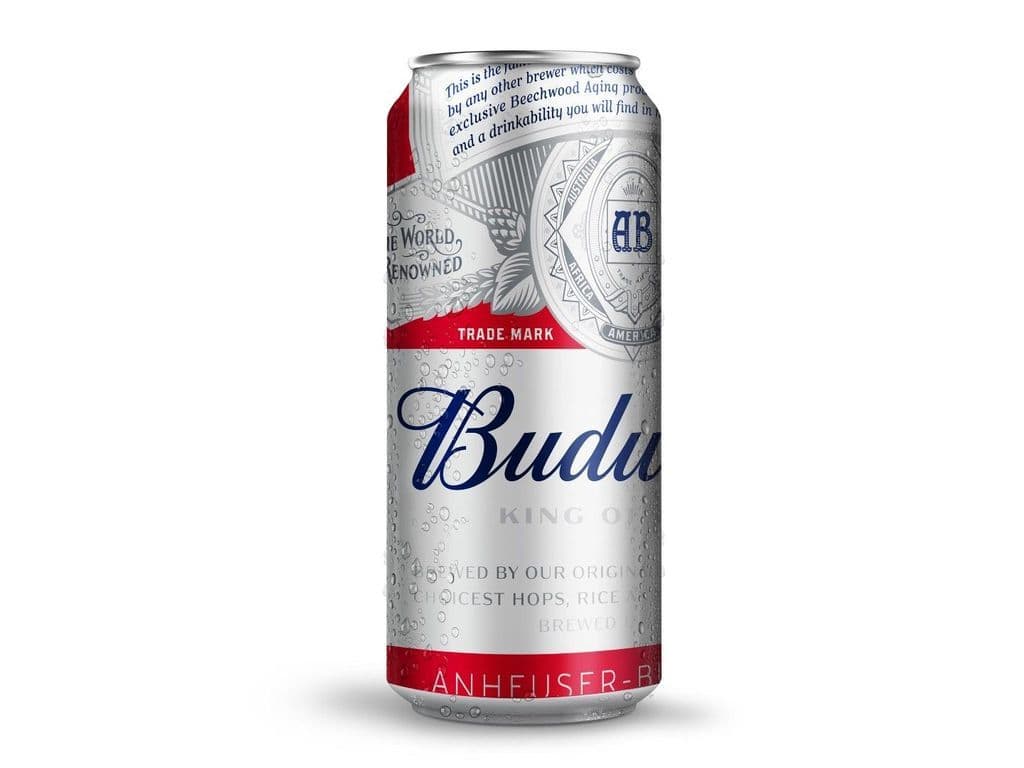Budweiser, 473 ml can beer (5.0% ABV)