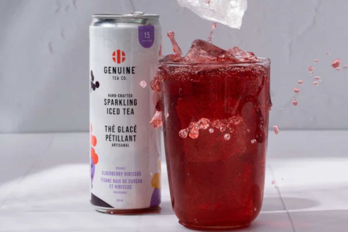 Organic Elderberry Hibiscus - Sparkling Iced Tea (355 ml)