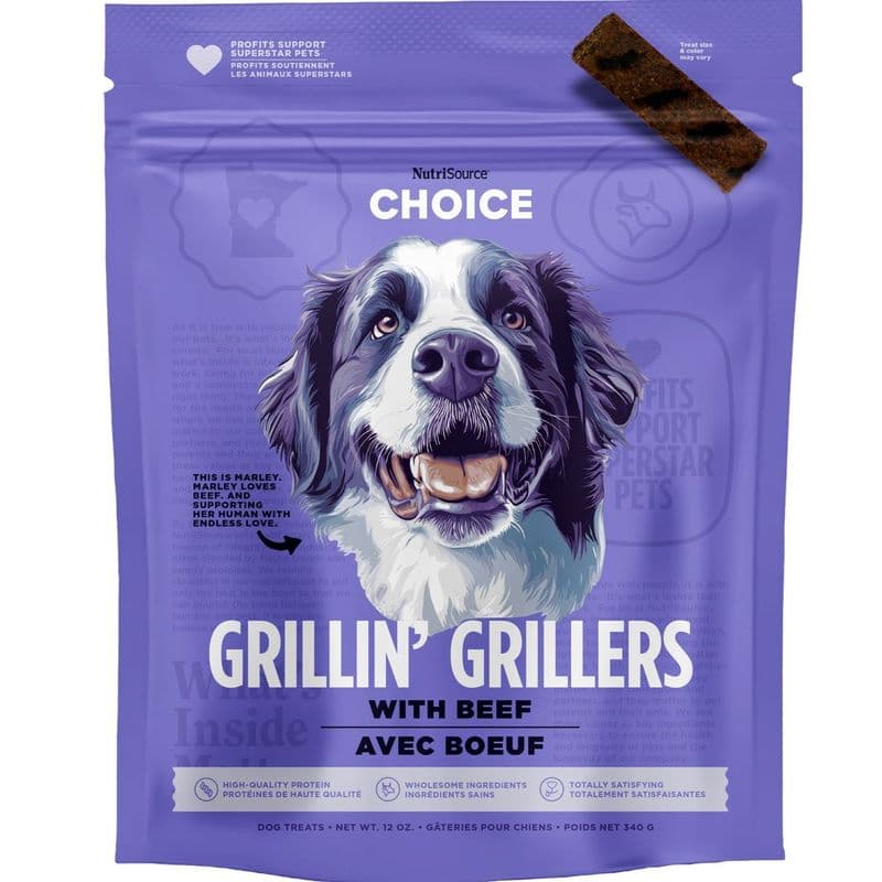 Nutrisource Choice Beef Grilling Grillers Dog Treats 340g