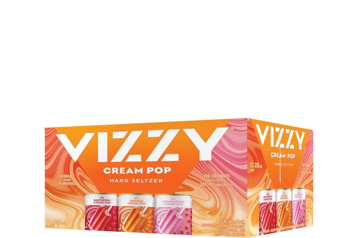 Vizzy Cream Pop Hard Seltzer Variety Pack Assorted (12 x 355ml)