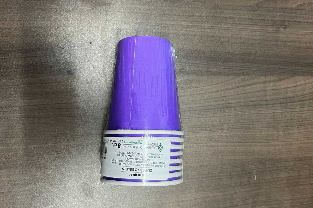 8 Cups Neon Purple 9oz (9oz)