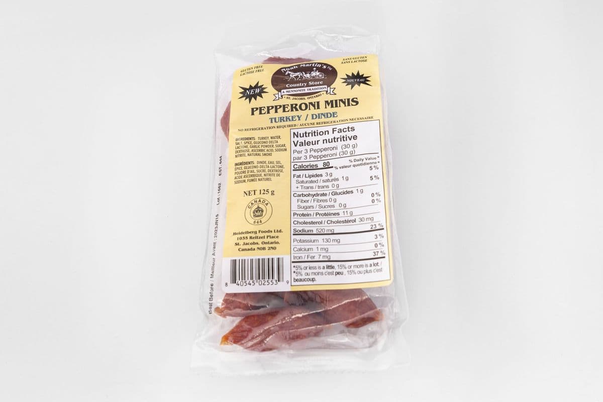 Noah Martin's Turkey Pepperoni Minis (125g)