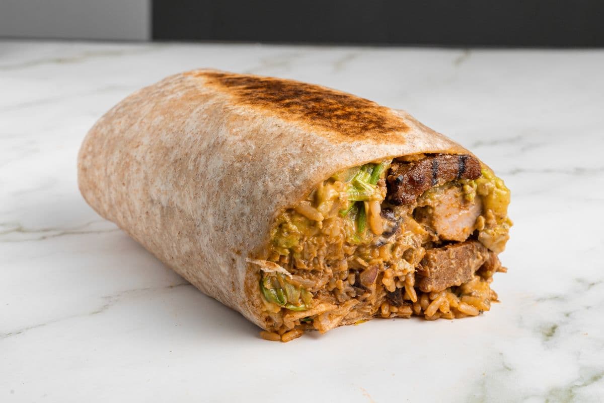 Meat Lover (Chicken, Ground Beef and Steak) Burrito- ONE SIZE