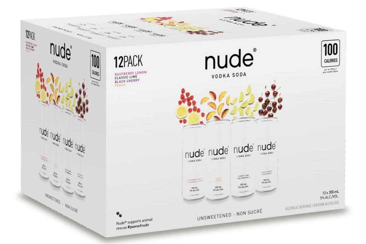 Nude Vodka Soda Mixer, Assorted (12 x 355 ml) (1 x 355 ml)