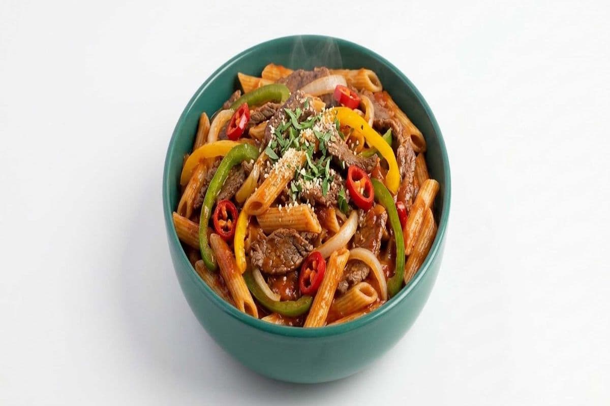 Peppers & Steak Pasta