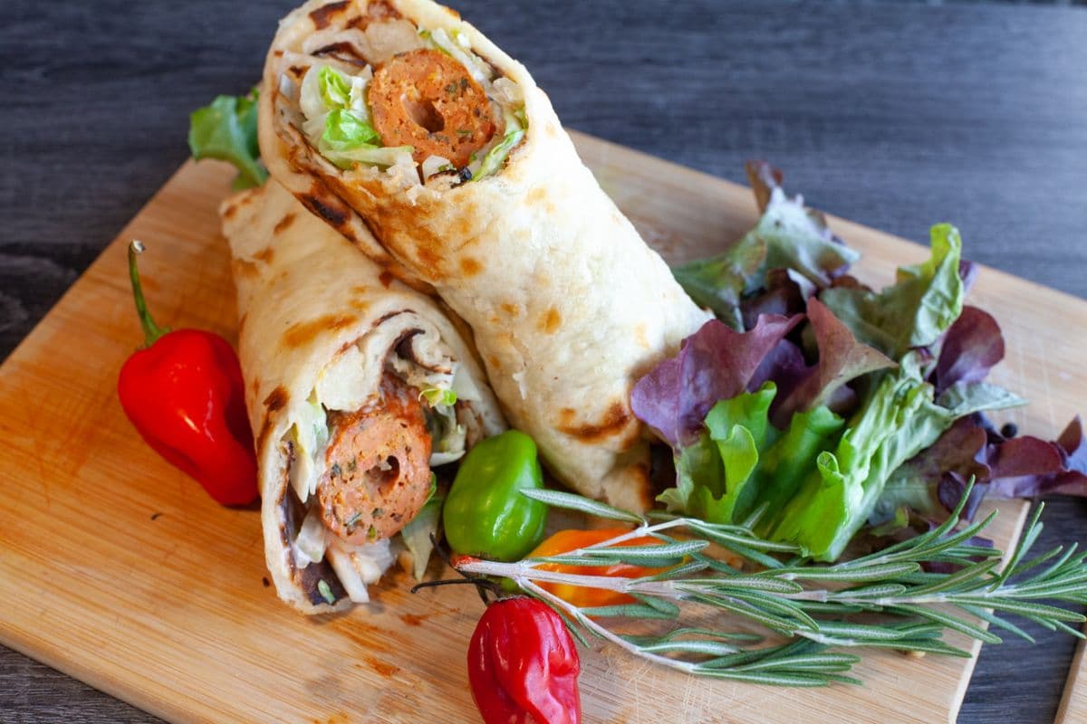 Seekh Kebab Wrap and Pop