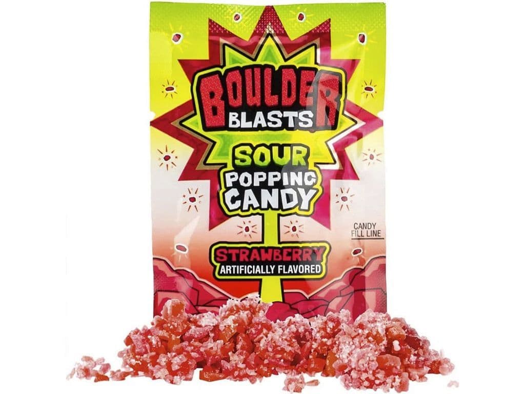 Boulder Blasts Strawberry Sour Popping Candy 10g