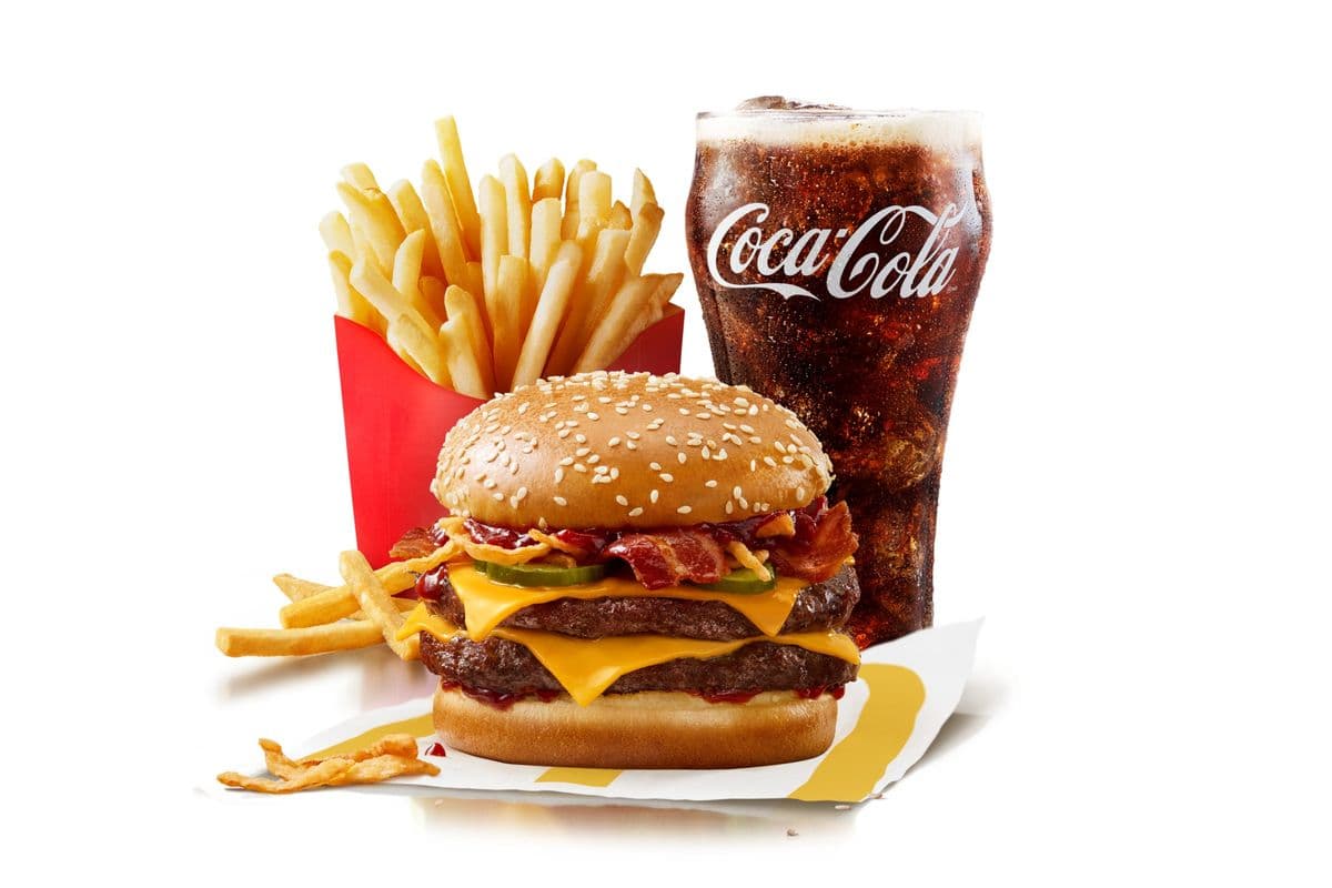 Double Western BBQ Quarter Pounder Extra Value Meal [1200-1410 Cals]