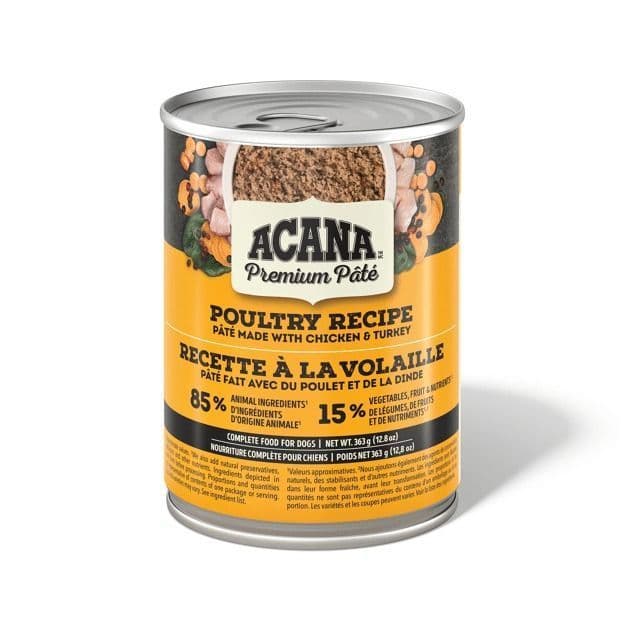 Acana Premium Pate Wet Dog Food Poultry Recipe 363 g