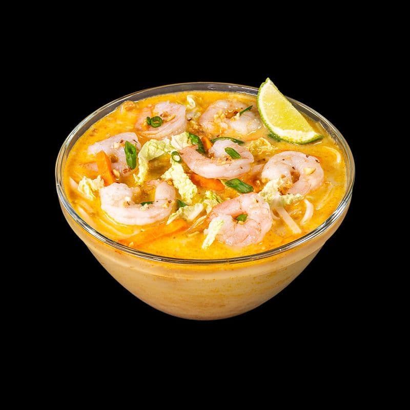 Soupe Thaï - Repas / Thai Soup - Meal / Sopa Thai con camarones - Plato principal