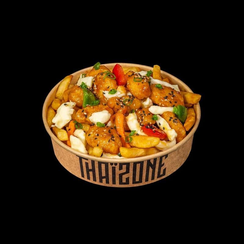 Poutine Poulet Tao / Chicken Tao Poutine / Poutine de Pollo General Tao