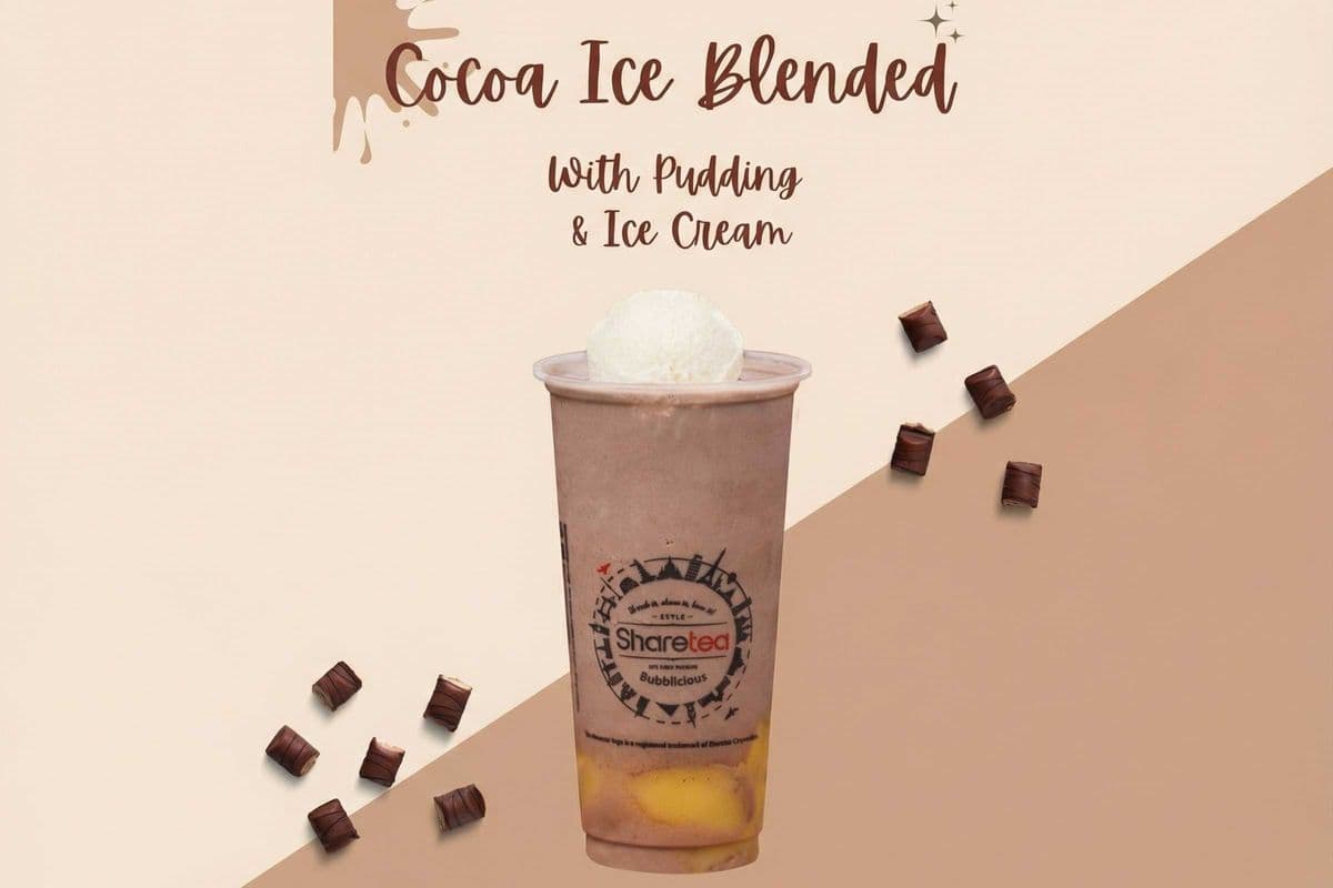 Cocoa Slush with pudding and Ice Cream