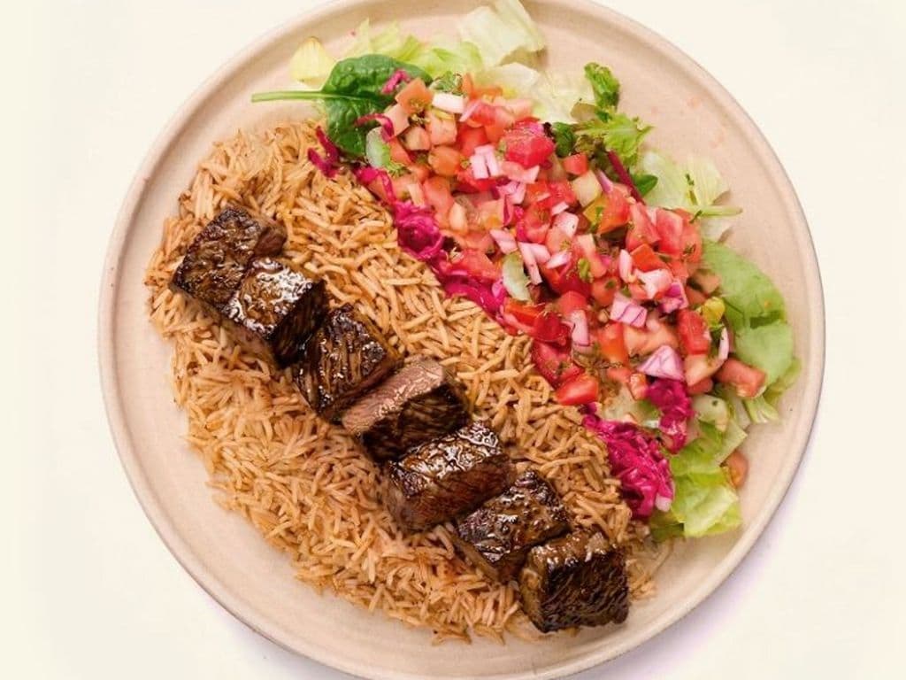 Beef Tikka Kabob Plate