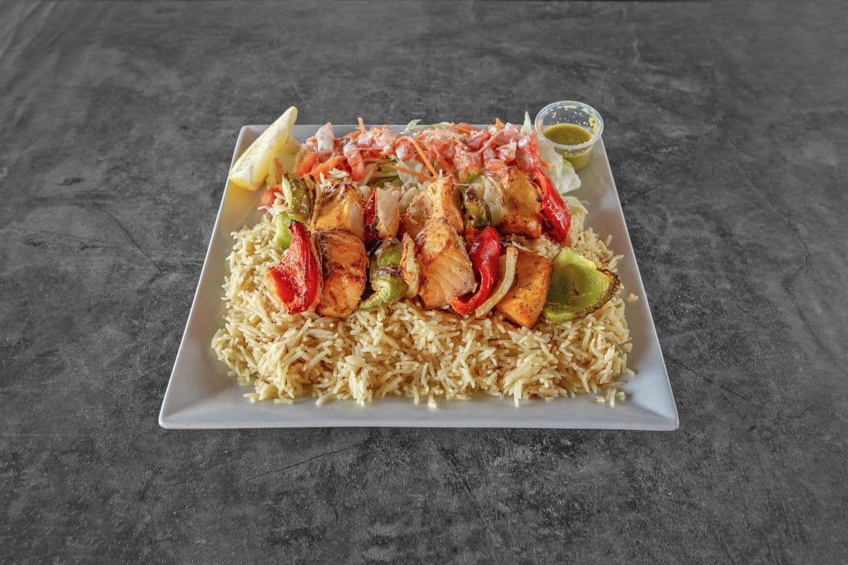 Salmon Kebab (1 pc) Platter