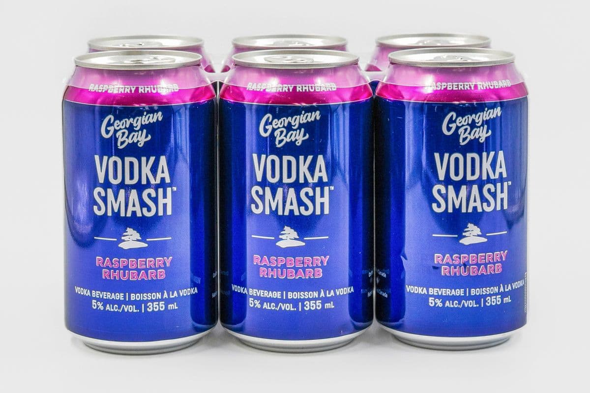 Georgian Bay Raspberry Rhubarb Vodka Smash (6 x 355mL Cans)