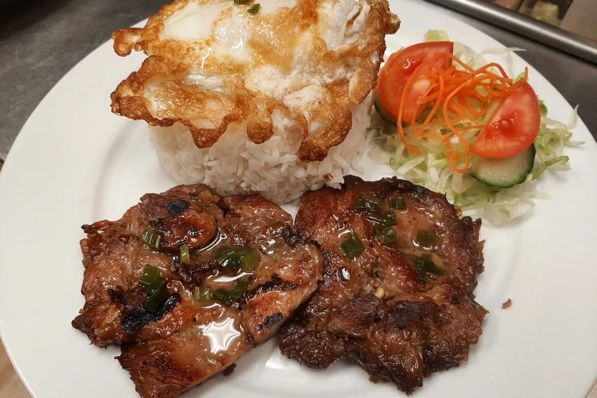 52. Grilled Lemon Grass Chicken and Fried Egg