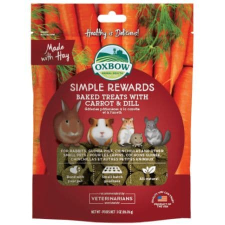 Oxbow Animal Health Simple Rewards Baked Treats with Carrot & Dill 2 oz
