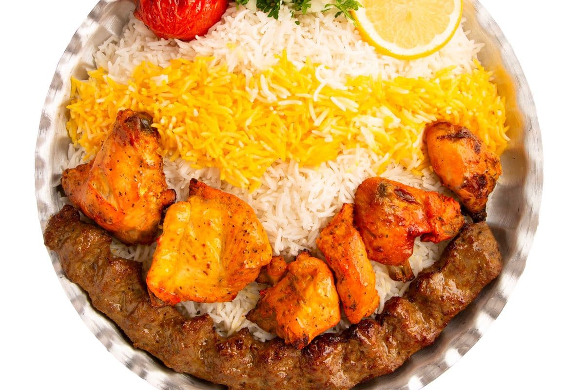 Bone-in Chicken Soltani Kebab Dish