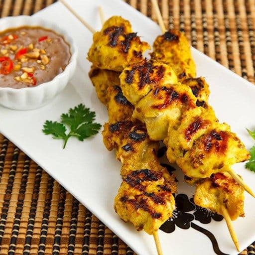 12. Grilled Chicken Satay (3 Skewers)