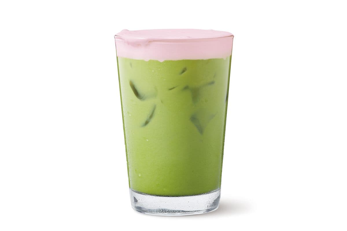 Strawberry Iced Matcha Latte