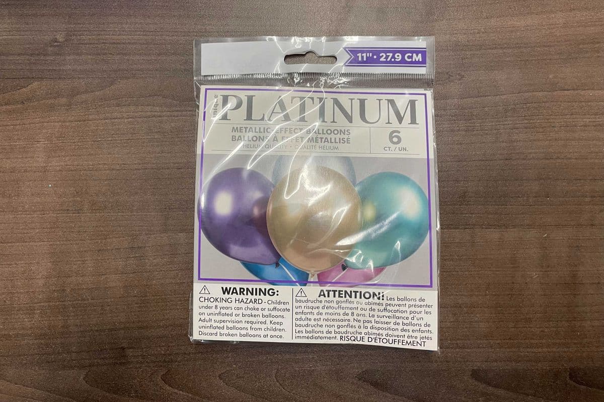 Balloon Latex Solid Colours Platinum Quality 6pk (6 Pack)