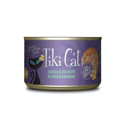 Tiki Cat Luau Chicken & Egg Recipe in Chicken Consommé Wet Cat Food 6 oz
