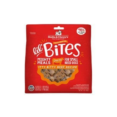 Stella & Chewy's Lil' Bites Itty Bitty Beef Recipe Freeze-Dried Dog Food 7 oz