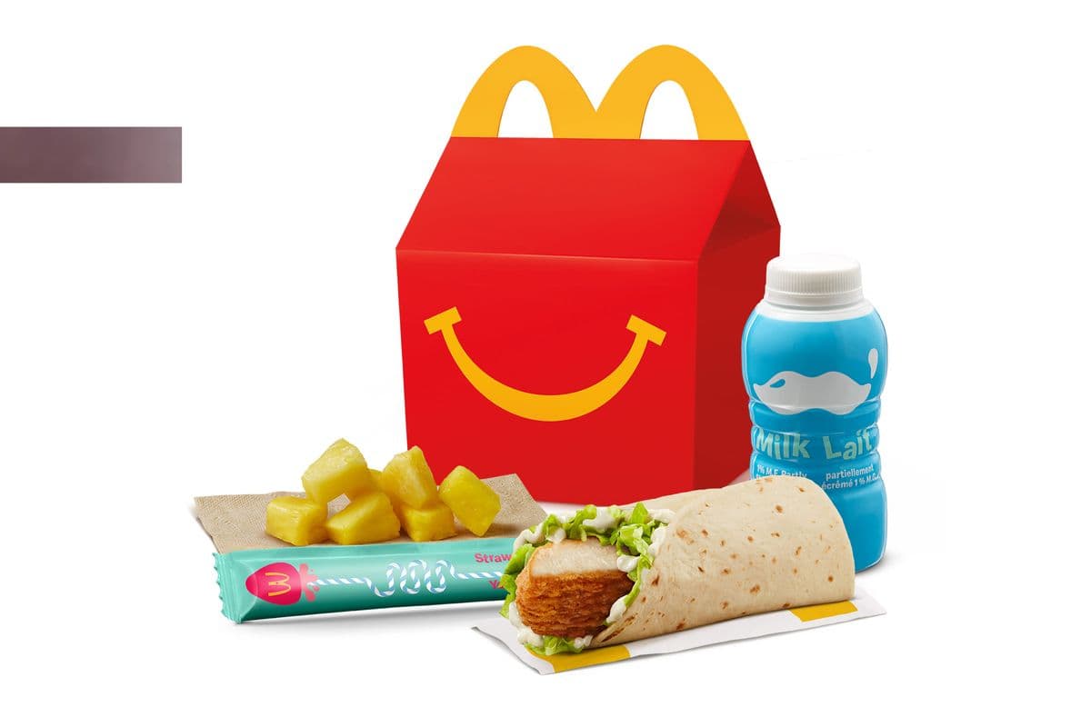 Happy Meal Crispy Chicken Snack Wrap with Pineapple Chunks [380-490 Cals]