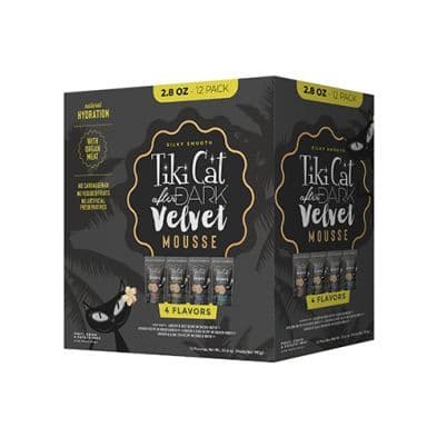 Tiki Cat After Dark Velvet Mousse Variety Pack Wet Cat Food 12 x 2.8oz
