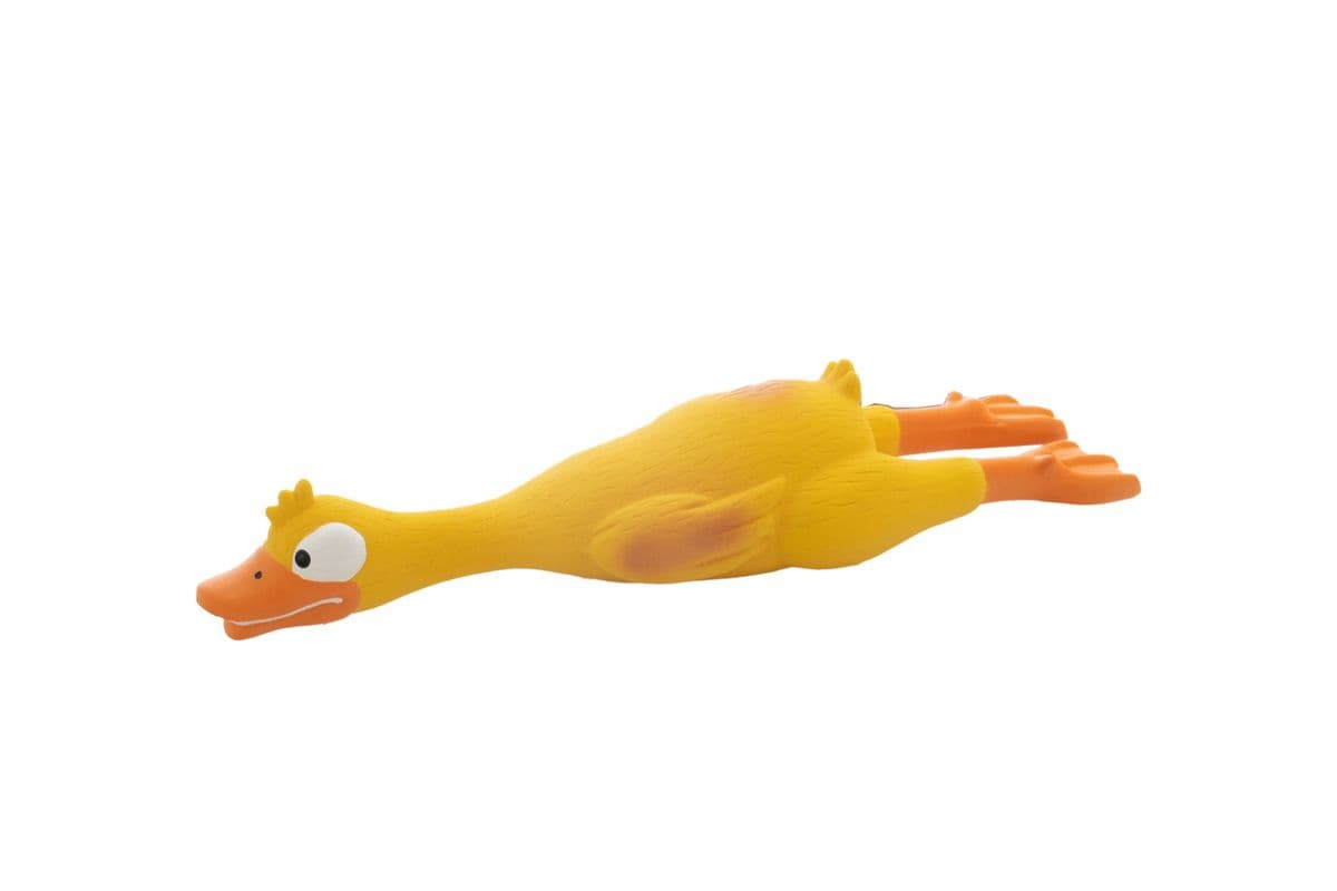 Medium Pampered Pal Duck Yellow Latex Dog Toy
