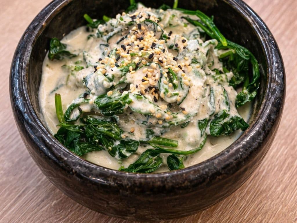 Spinach Gomaae (Vegetarian)