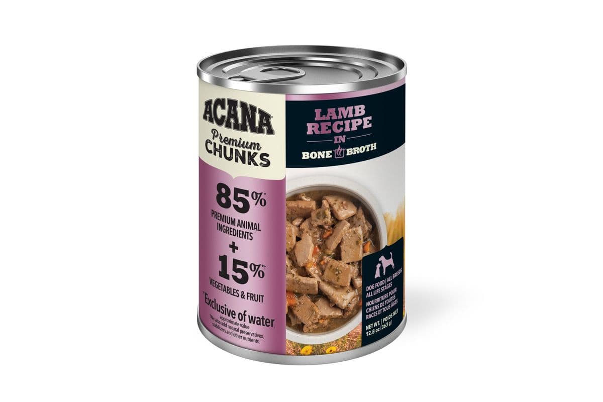 ACANA Premium Chunks Lamb Recipe in Bone Broth Wet Dog Food (12.8 oz)