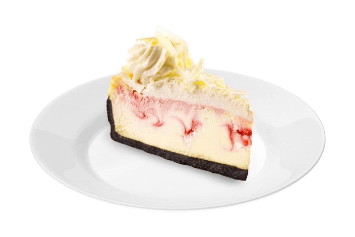 WHITE CHOCOLATE RASPBERRY CHEESECAKE