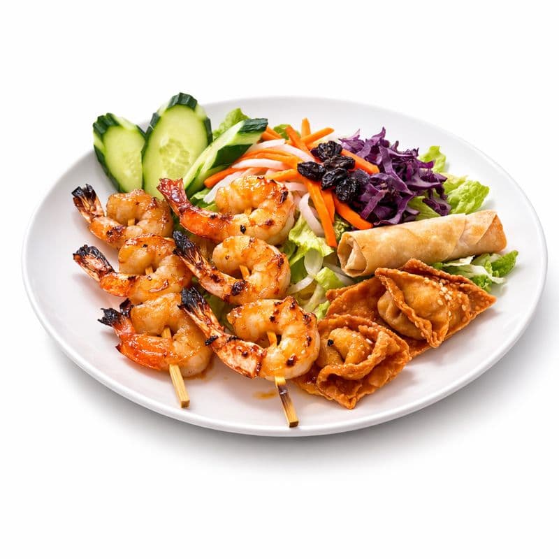Grilled Shrimp Combo / Combo de crevettes grillées