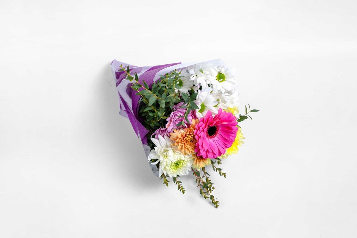 Eight Pieces with Seasonal Assorted Flowers and Bouquets