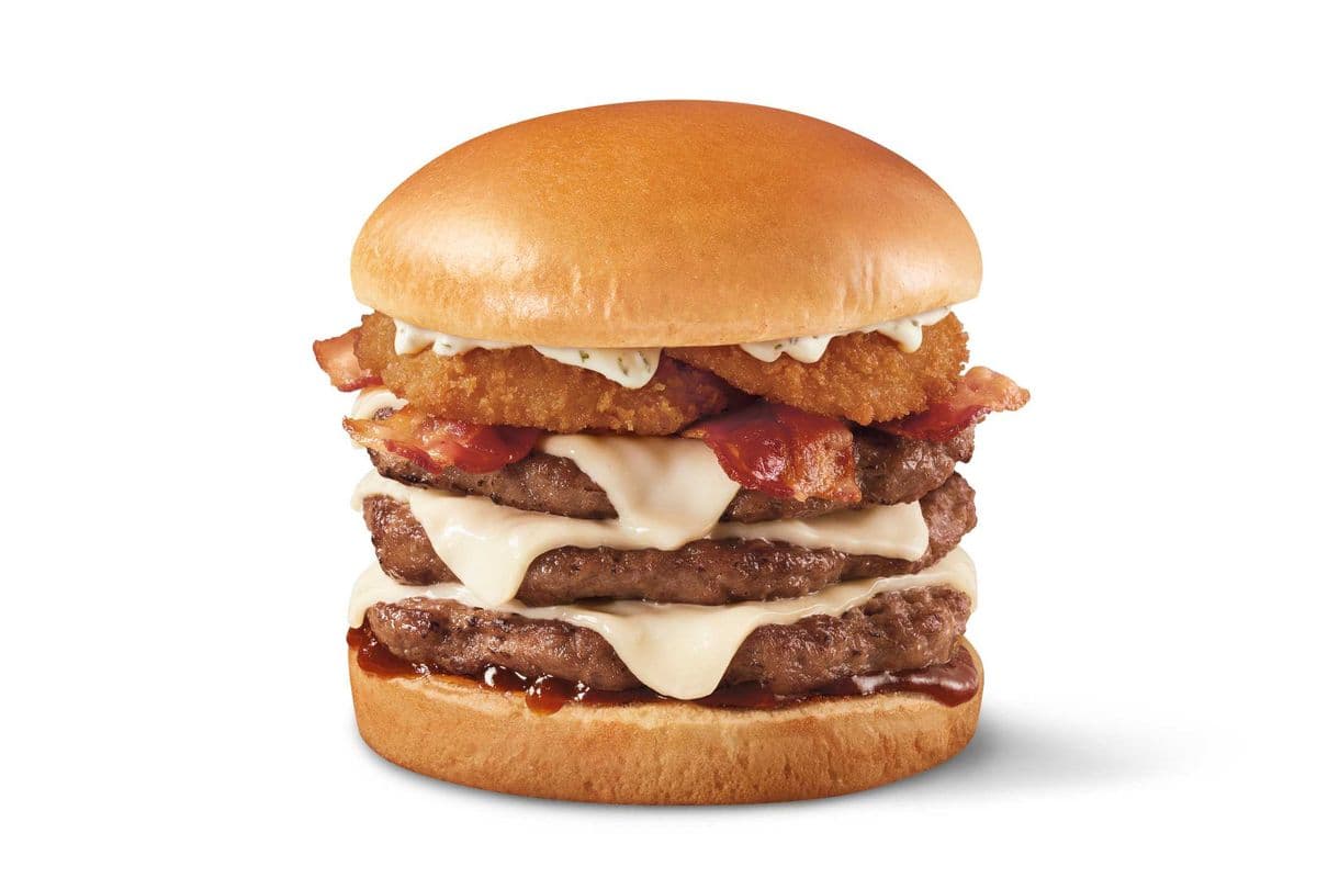 Backyard Bacon Ranch Triple Burger Combo.