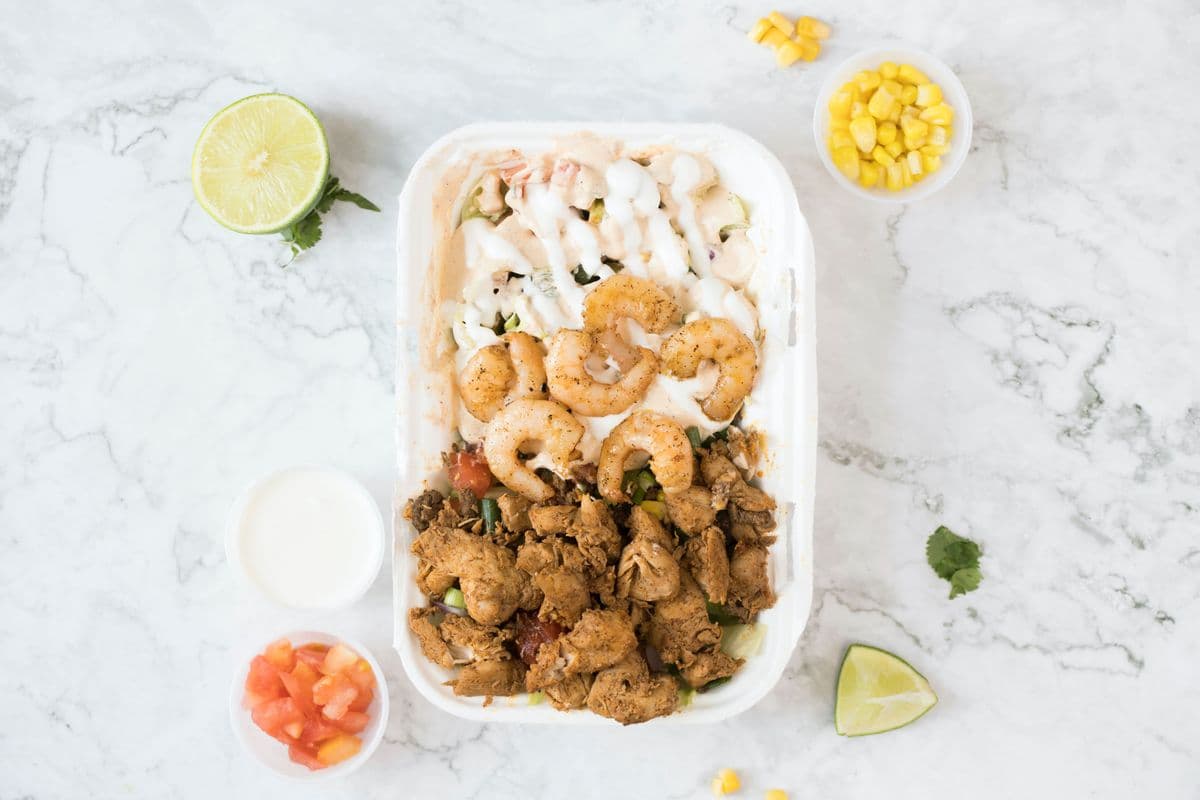 Chicken and Shrimp Burrito Bowl