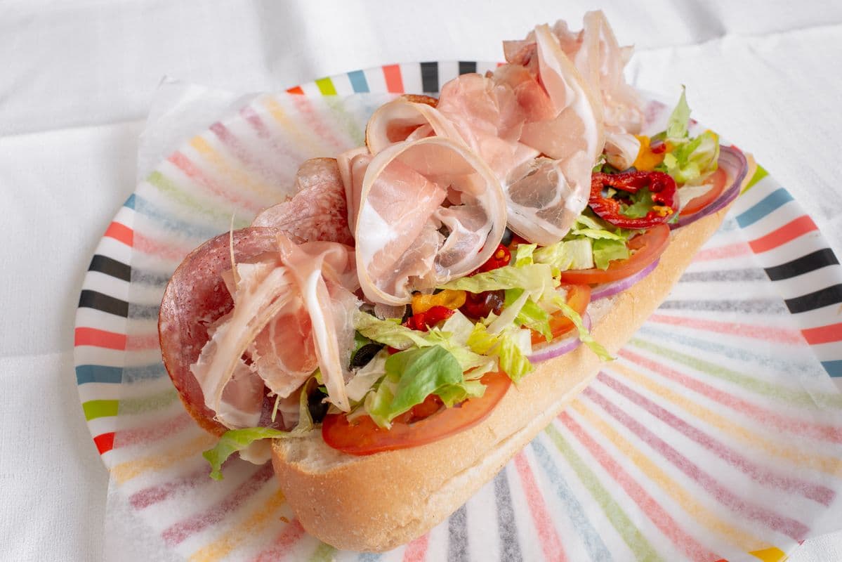 2. Foot-long Happy Italian Panini (Pepper, Gypsy, Hungarian Salami, Mortadella, and Prosciutto)