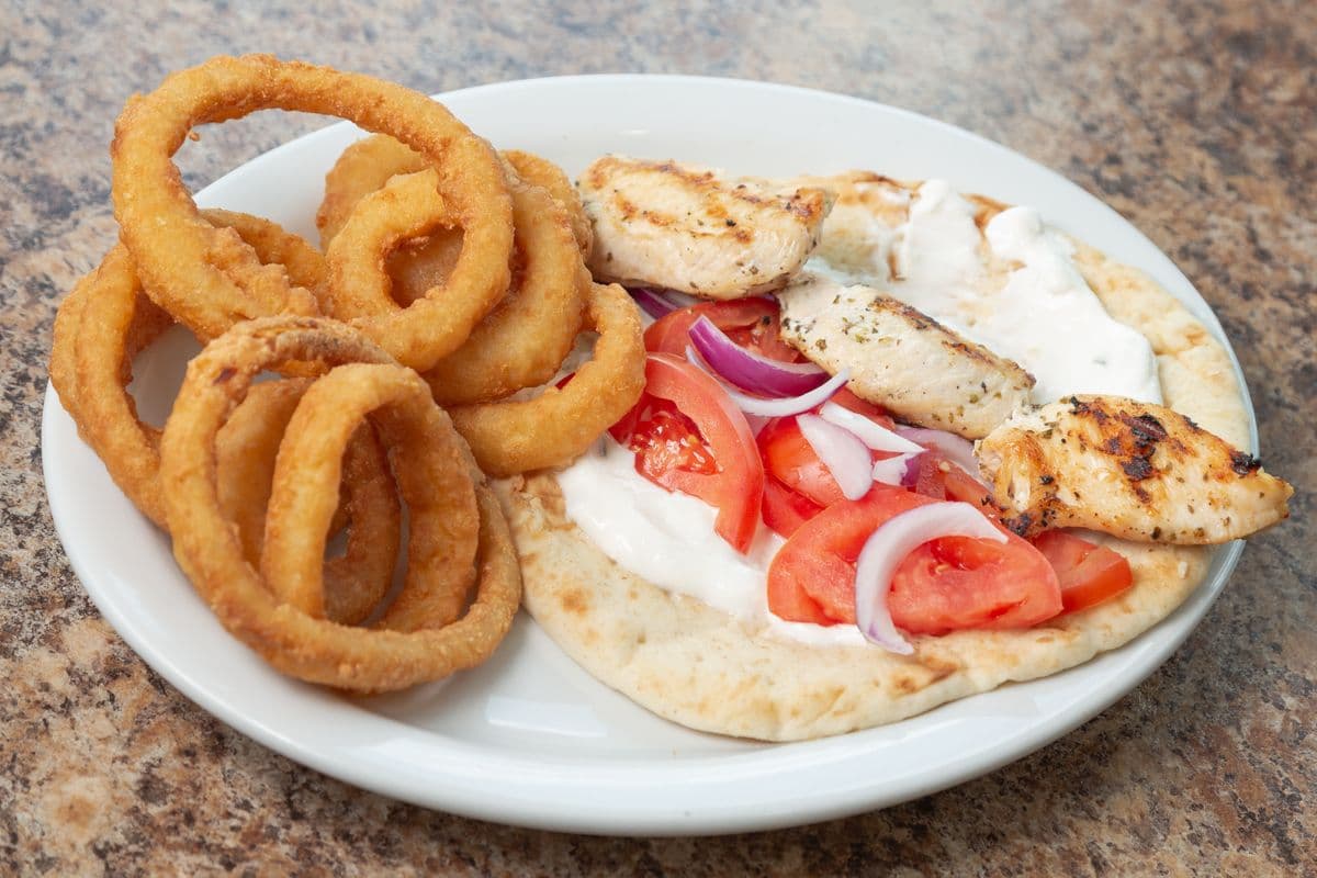 Chicken Souvlaki on a Pita or Wrap
