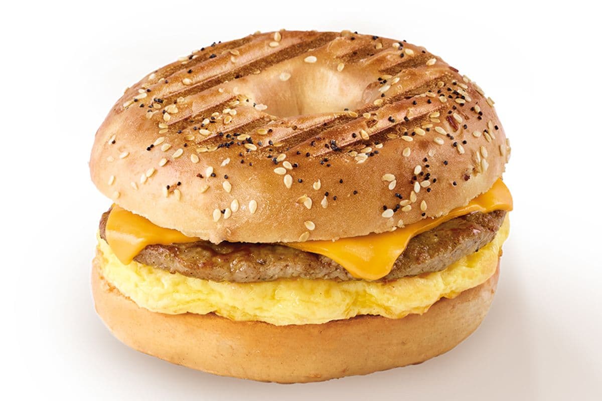 Grilled Bagel Breakfast Sandwich