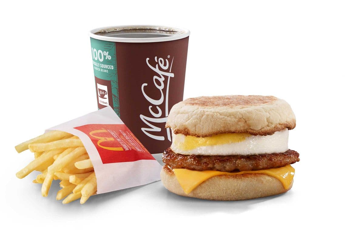 Sausage 'N Egg McMuffin Extra Value Meal [590.0 Cals]