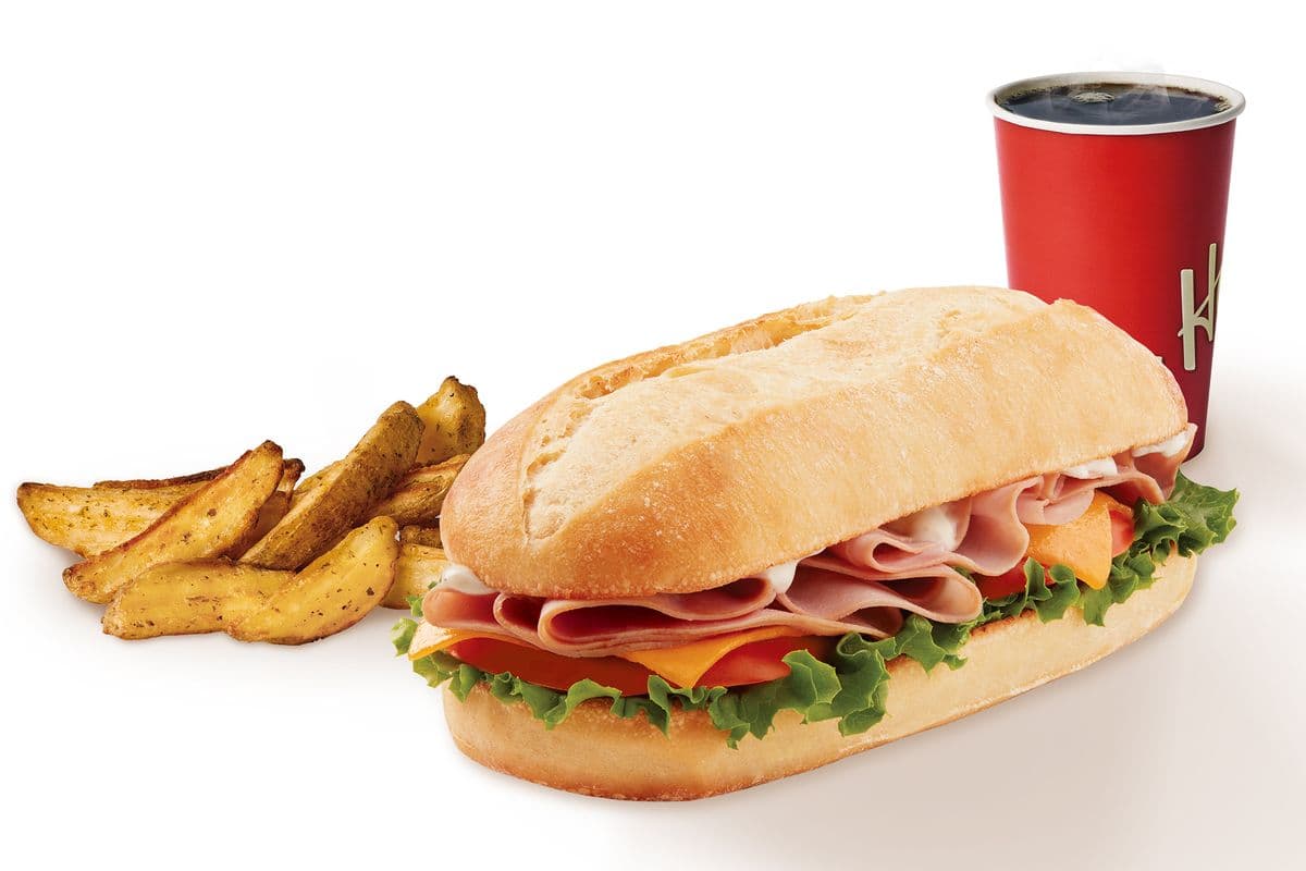 Ham & Cheddar Sandwich Meal