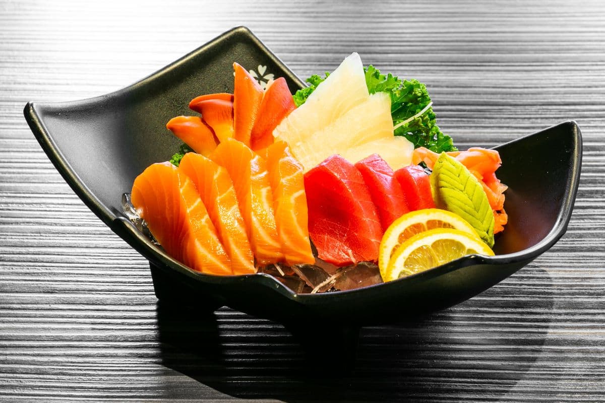 E. Assorted Raw Fish Sashimi (15 pcs)