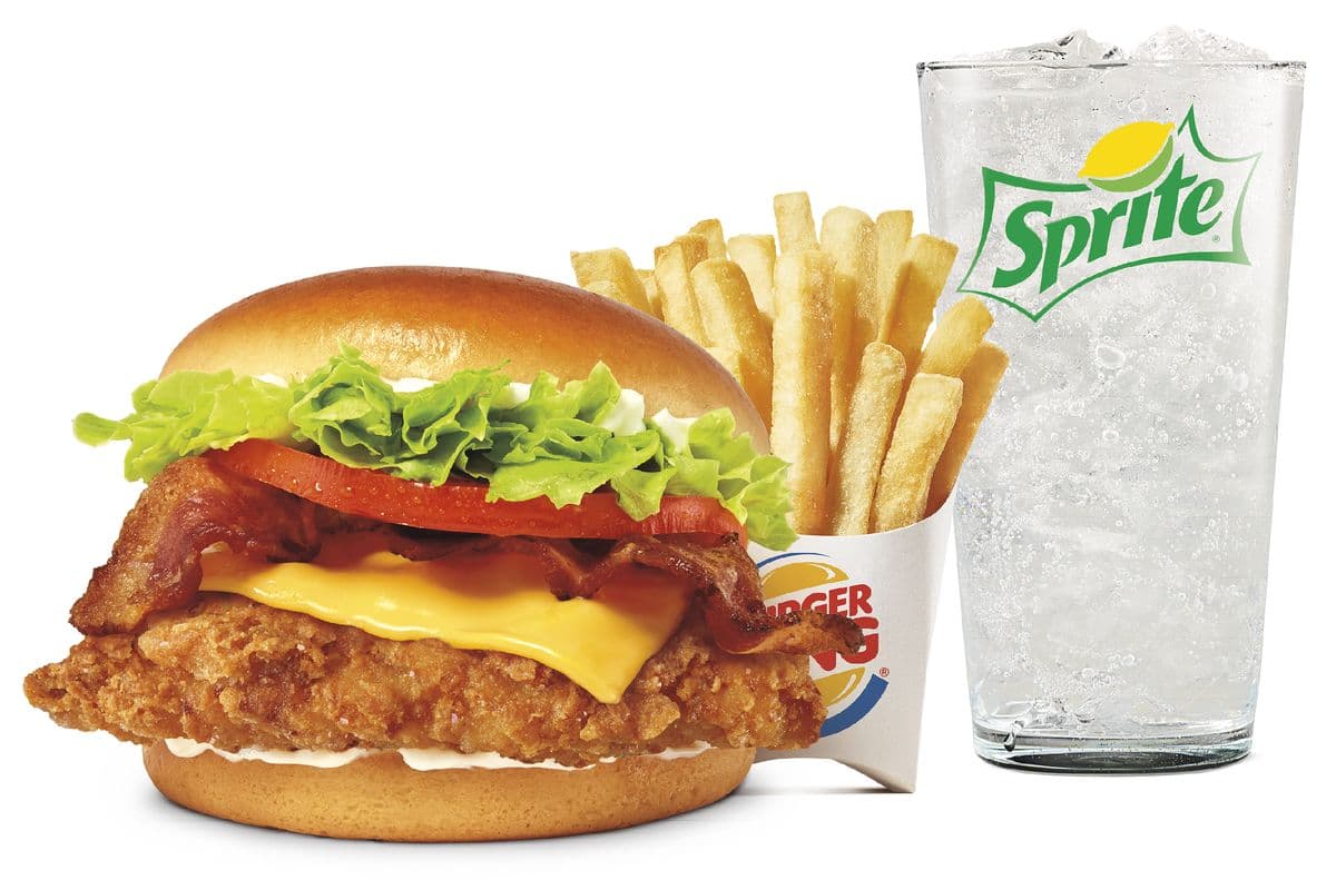 Bacon & Cheese Crispy Chicken Sandwich Meal (1200-1500 Cals)