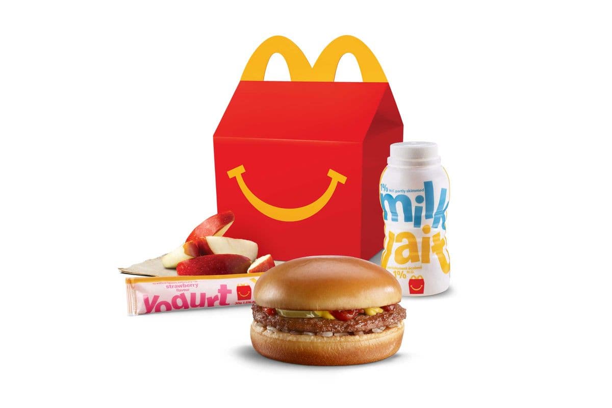Happy Meal Hamburger with Apple Slices [310-420 Cals]