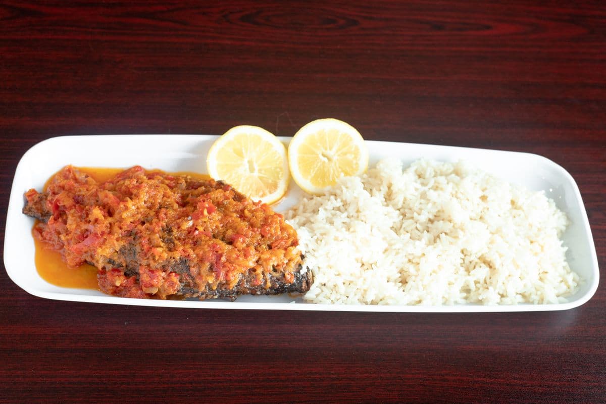 Full Roasted Tilapia with White Rice