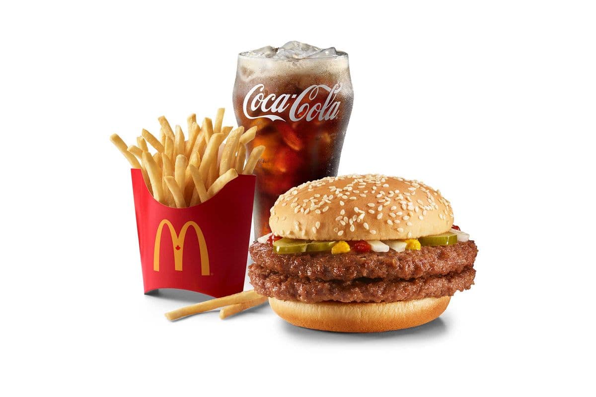 Double Quarter Pounder without Cheese Extra Value Meal [790-1220 Cals]
